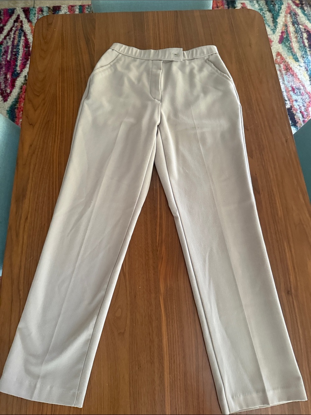 Investments Straight-Leg Trousers in Light Cream